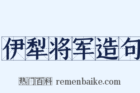 伊犁将军造句是什么意思的图片